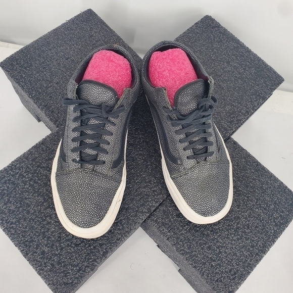 Vans Metallic Pebble Lace-up Casual Sneakers Gray Silver Men 7 Women 8.5 Shoes - Picture 10 of 12